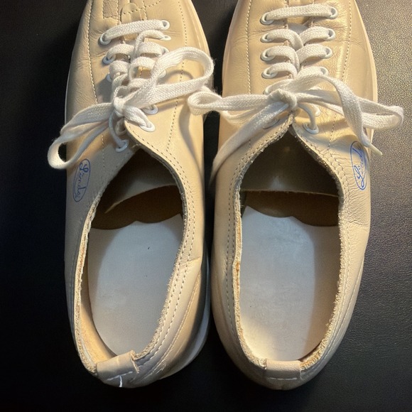 Vintage Linds Bowling Shoes Mens size 7.5D Made in USA Left Hand Taupe main image 5